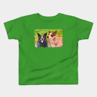 One Heeler, Two Heeler, Red Heeler, Blue Heeler! Kids T-Shirt